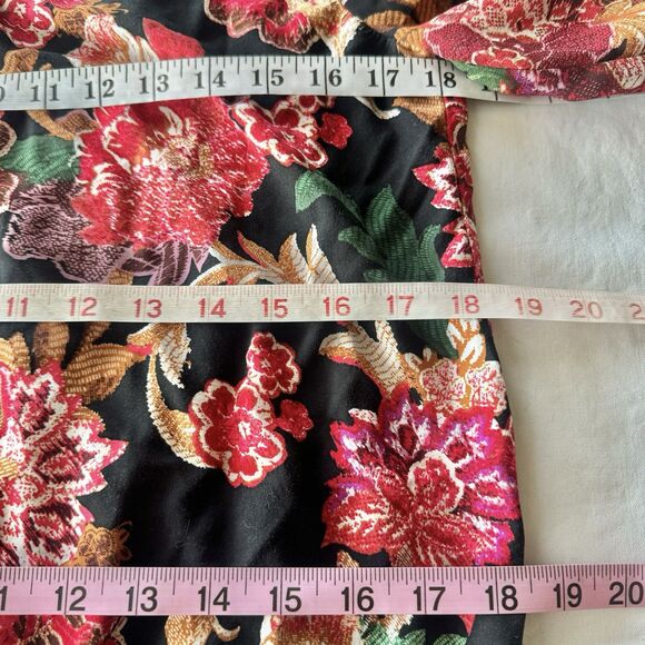 JM Collection Womens Blouse XS Long Sleeve Floral Boho Vacation Travel Resort - Picture 13 of 14